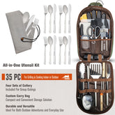 BOMKI 35 PC Grilling & Cooking Essentials - Green Pro
